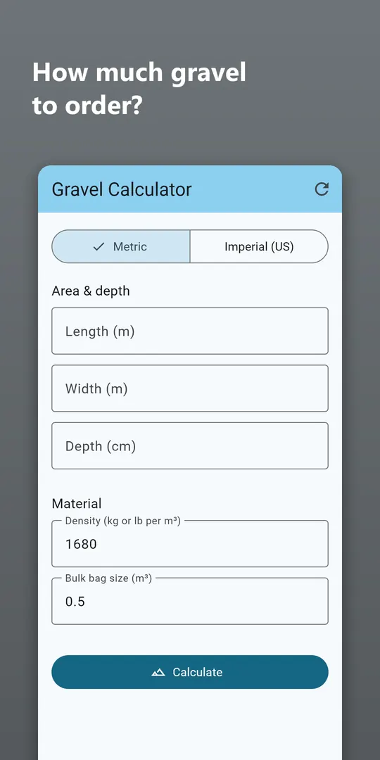 Gravel Calculator screenshot 1
