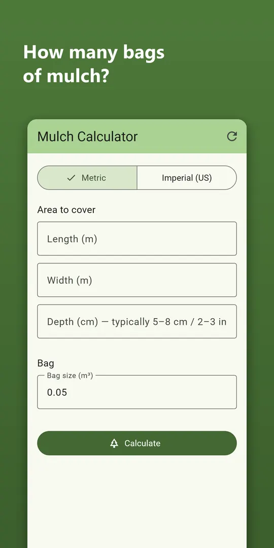 Mulch Calculator screenshot 1