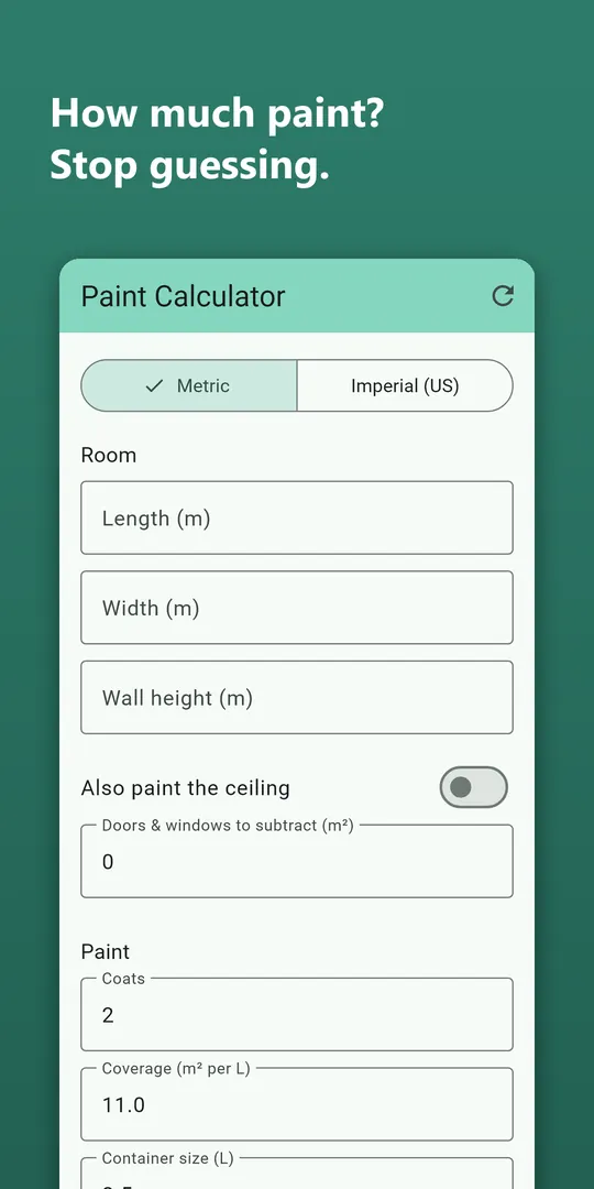 Paint Calculator screenshot 1