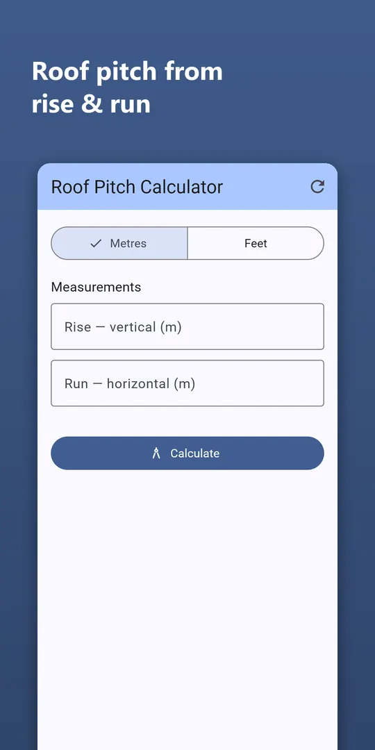 Roof Pitch Calculator screenshot 1