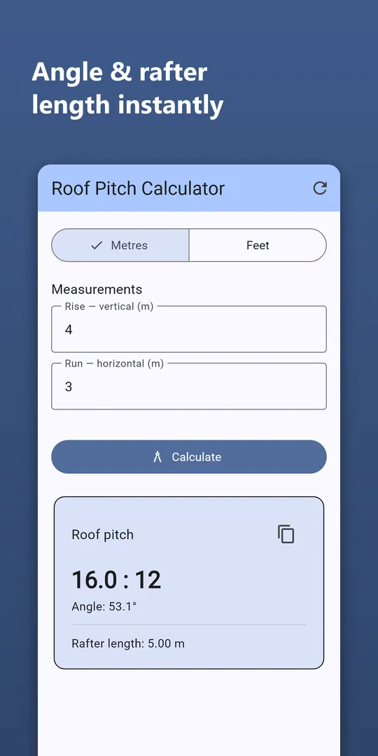 Roof Pitch Calculator screenshot 2