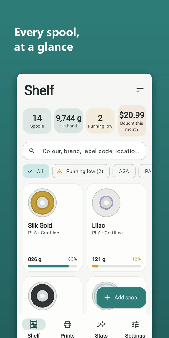 Spoolwise screenshot 1