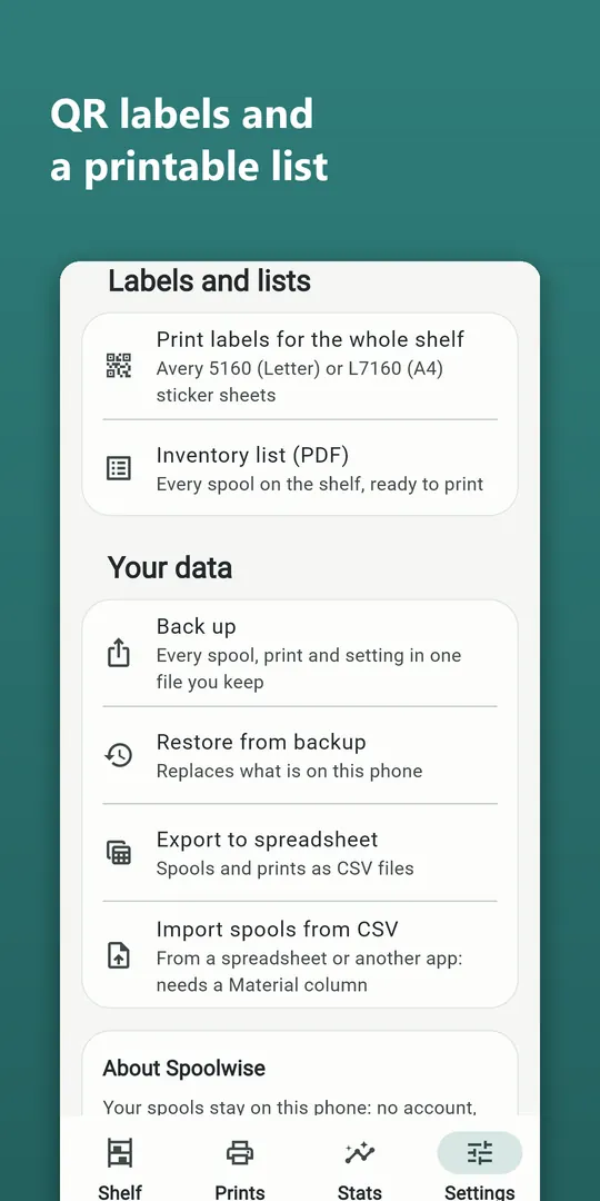 Spoolwise screenshot 8