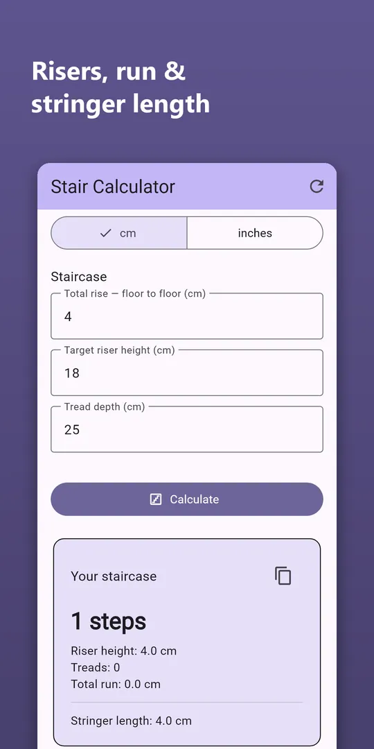 Stair Calculator screenshot 2